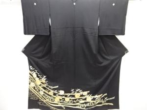 鬘帯に雪輪・群鶴模様留袖(比翼付き)